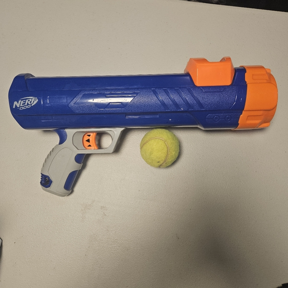 Nerf dog ball launcher with Tennis Ball